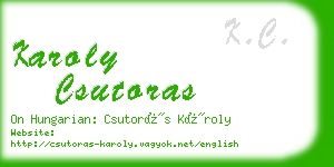 karoly csutoras business card